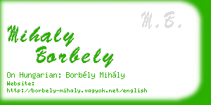 mihaly borbely business card