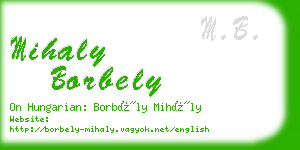 mihaly borbely business card